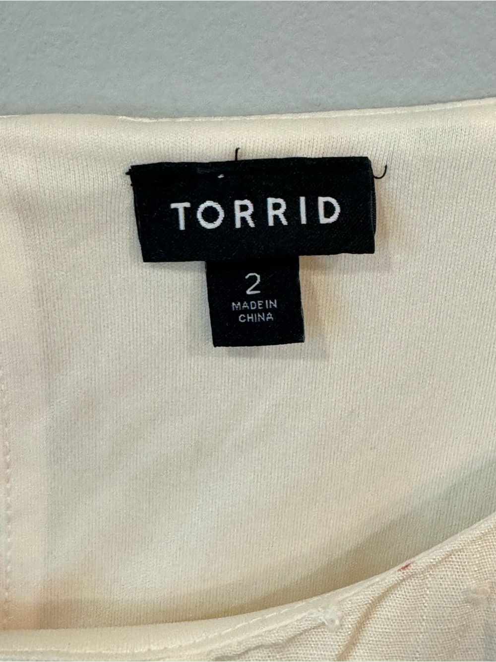 torrid Cream Dress with Orange & Yellow Floral Print Torrid Size 2 - Picture 3 of 9